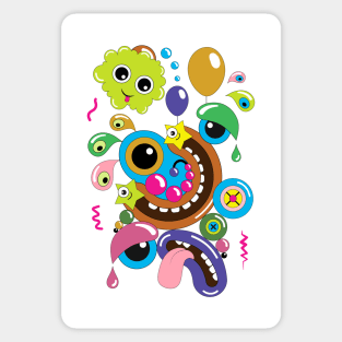 Funny cartoon doodle Sticker